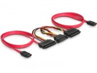SATA-Kabel Delock 2x SATA 22pin -> 2x SATS 7Pin +15Pin...