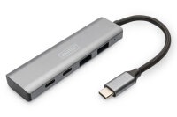 DIGITUS USB-C-Hub  4-Port 3.1 ->2xUSB A 2xUSB C int.Kabel