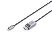 DIGITUS USB 3.2 Anschlusskabel Typ C --> DP St./St. 1m...