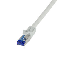 Logilink Patchkabel Ultraflex, Cat.6A, S/FTP, grau, 0,5 m