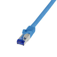 Logilink Patchkabel Ultraflex, Cat.6A, S/FTP, blau, 3 m