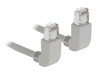 DELOCK Netzwerkkabel RJ45 Cat.6A S/FTP oben / oben gewinkelt