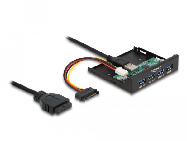 DELOCK Interner 3.5 USB 3.2 Gen 1 Hub 4 Port