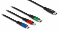 DELOCK USB-C Ladekabel 3in1 <Lightning/Micro USB/USB-C...