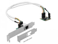 DELOCK Mini PCIe I/O PCIe 1 x RJ45 Gigabit LAN Low Profile