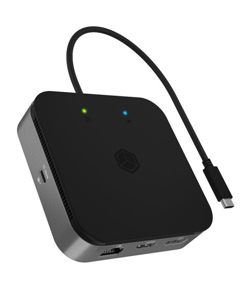 Dockingstation IcyBox USB 3.2 Type-C mit 2-fach Videoausgabe retail