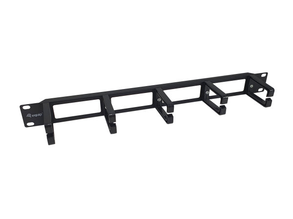 Equip 19" Kabelmanagement 5xPlastikringe Plastik 1U  RAL9005