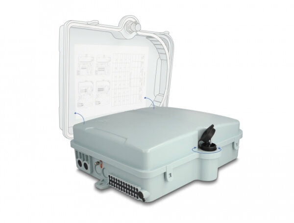 DELOCK LWL Verteilerbox für Innen- und Außenbereich IP65