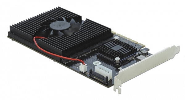 DELOCK PCI Express x8/x16 Karte zu 4 x intern NVMem.2 Keym