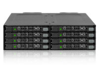 Backplane IcyDock 8x6,3cm SATAI-III in 1x5,25" SSD/HDD 7mm