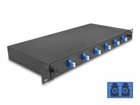DELOCK 19" LWL Spleißbox 6x LC DX OS2 1HE...