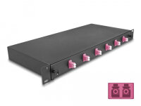 DELOCK 19" LWL Spleißbox 6x LC DX OM4 1HE...