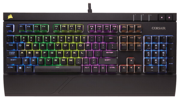 Corsair Strafe MX-RGB-Brown Gaming Tastatur RGB Beleuchtung mechanisch schwarz