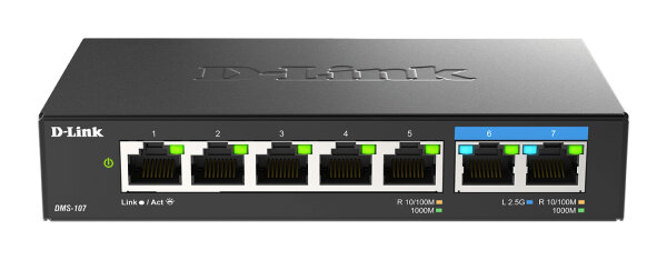 Switch Desk. D-Link DMS-107                  5*GE/2*2.5GE retail