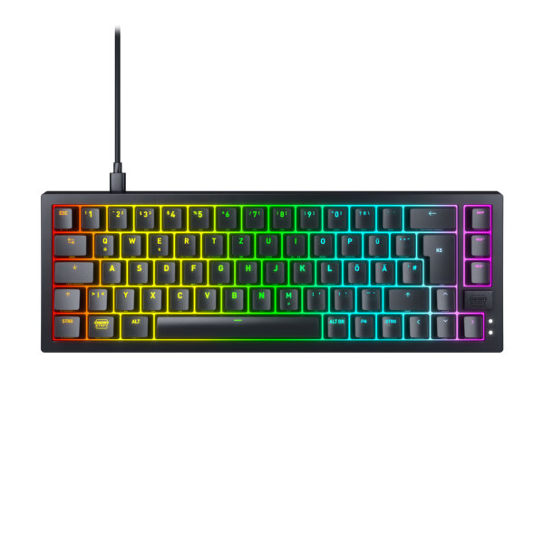 CHERRY XTRFY K5V2 Tastatur RGB Wired DE MX2A Rot 65% schwarz