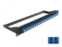 DELOCK 19" LWL Patchpanel 24 Port LC Duplex blau
