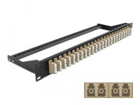 DELOCK 19" LWL Patchpanel 24 Port LC Quad beige