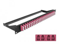 DELOCK 19" LWL Patchpanel 24 Port LC Quad violett