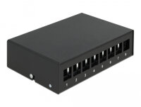 DELOCK Keystone Patchpanel 8 Port schwarz