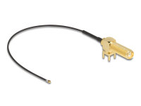 DELOCK Antennenkabel SMA 90° PCB Buchse zum Einbau zu...