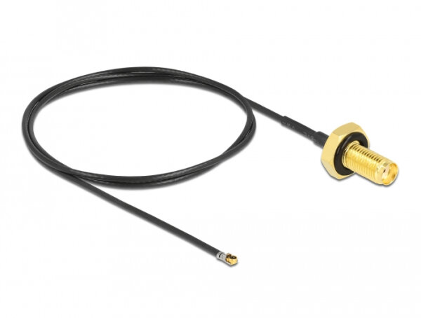 DELOCK Antennenkabel SMA Buchse,MHF 4L LK Stecker 1.37 50cm