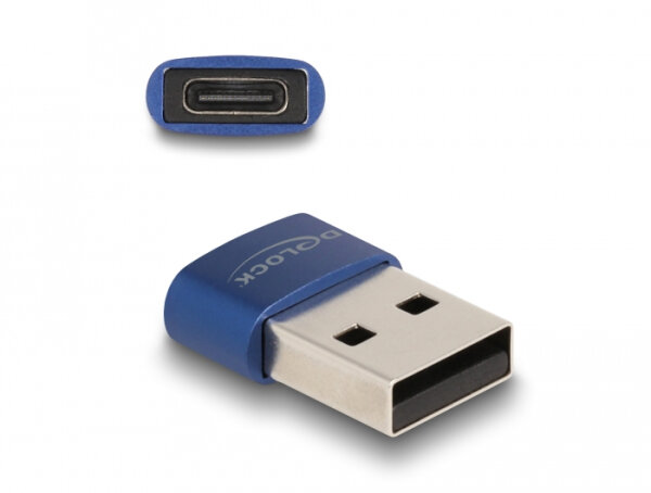 DELOCK USB2.0 ADA USB Typ-A Stecker zu USB Type-C BU blau