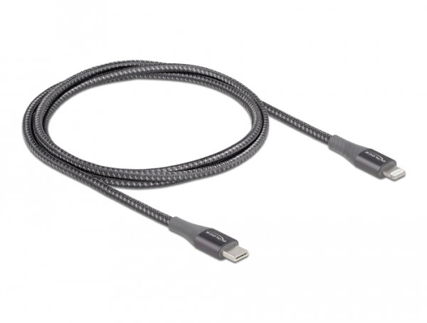 Delock Daten- und Ladekabel USB Type-C,lightning, grau 1m