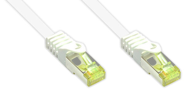 Good Connections Patchkabel m. Cat.7 Rohkabel  weiß 0,5m