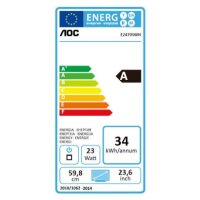 59.9cm(23.6")AOC E2470Swh