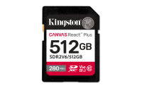 SD Card 512GB Kingston SDXC React+ 280R/150W Reader retail