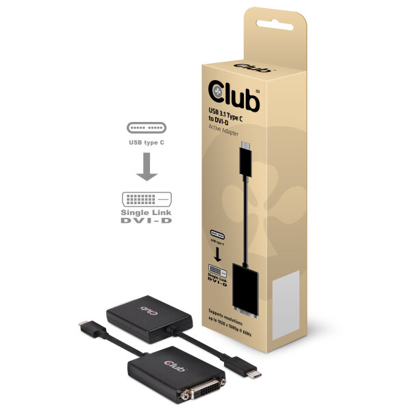 Club3D Adapter USB 3.1 C/DVI-D