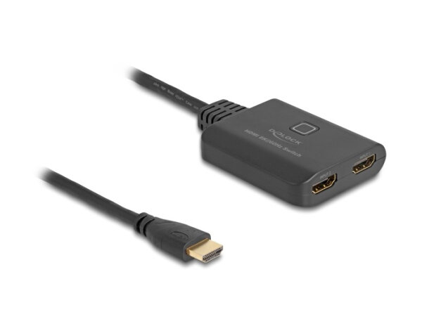 DELOCK HDMI Switch 2 x HDMI in zu 1 x HDMI out 8K 60 Hz