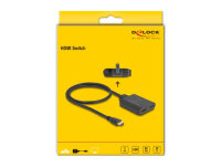 DELOCK HDMI Switch 2 x HDMI in zu 1 x HDMI out 8K 60 Hz