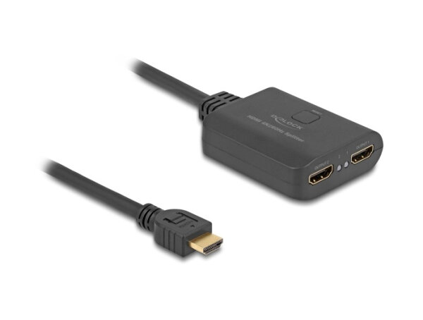 DELOCK HDMI Splitter 1 x HDMI in zu 2 x HDMI out 4K 60 Hz