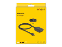 DELOCK HDMI Splitter 1 x HDMI in zu 2 x HDMI out 4K 60 Hz