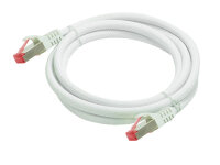 Python Cat.6 Patchkabel mit Nylongeflecht  weiß 1,5m