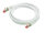 Python Cat.6 Patchkabel mit Nylongeflecht  weiß 1,5m