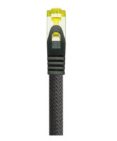 Python Cat.6 Patchkabel mit Nylongeflecht  schwarz 2m