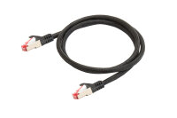 Python Cat.6 Patchkabel mit Nylongeflecht  schwarz 15m