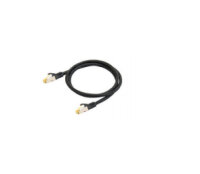 Python Patchkabel m. Cat.7 Rohkabel Nylongefl. schwarz 0,25m