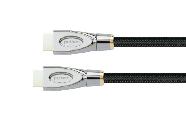 Python HDMI« 2.1 Kabel 8K UHD-2 Nylongeflecht schwarz 3m