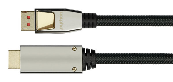Python DisplayPort 1.4 an HDMI 2.0 Kabel Nylong. schwarz 3m