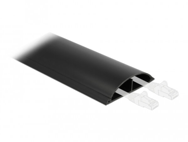 DELOCK Kabelkanal selbstklebend 119 x 26 mm, 1m schwarz