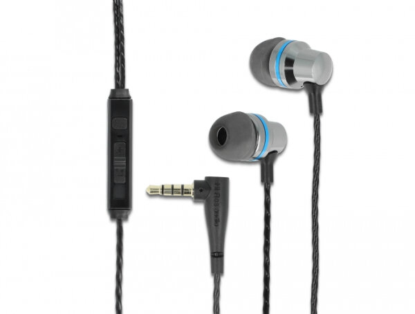 DELOCK In-Ear Kopfhörer mit 4 Pin 3,5 mm Klinkenstecker
