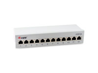 Equip Patchpanel 12xRJ45 Cat6a Desktop        500MHz RAL7035