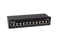 Equip Patchpanel 12xRJ45 Cat6a Desktop        500MHz RAL9005