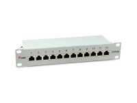 Equip 10" Patchpanel 12xRJ45 Cat6a FTP 1U     500MHz...