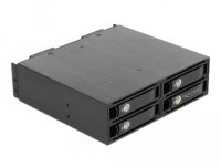 DELOCK 5.25" Wechselrahmen 4 x 2.5" U.2 NVMe SSD
