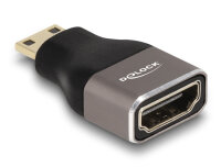 DELOCK HDMI Adapter Mini-C St zu A Bu 8K 60 Hz grau Metall