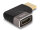 DELOCK HDMI Adapter St zu Bu 90° links gewinkelt grau Metall